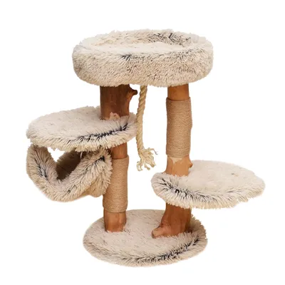 Fudajo Arbre à chat - 87,5 cm de haut - design ludique - Meuble grattage fé