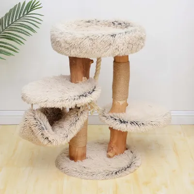 Fudajo Arbre à chat - 87,5 cm de haut - design ludique - Meuble grattage fé