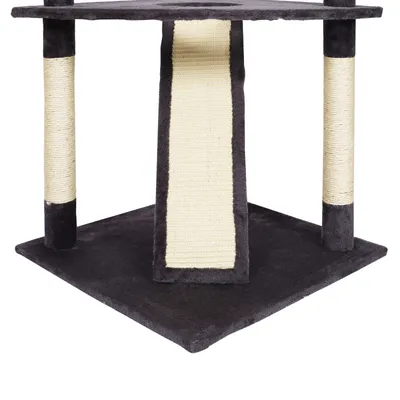 Arbre à chats gris/blanc avec Sisal 198cm Arbre de grattage avec Planche de