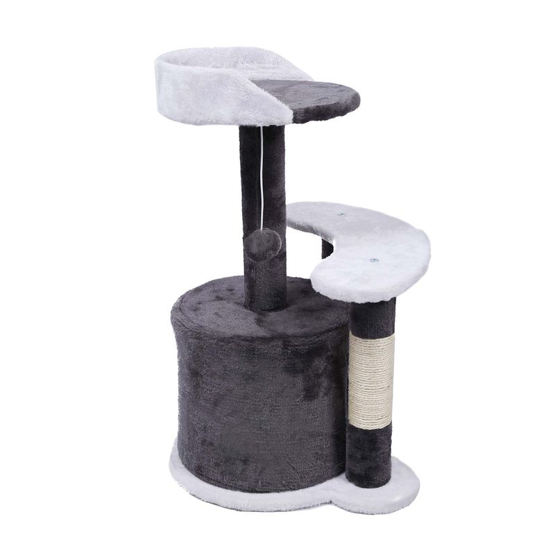 Wiltec Arbre à chat - 67 cm de haut - design ludique Balle de jeu - Meuble