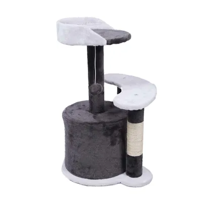 Wiltec Arbre à chat - 67 cm de haut - design ludique Balle de jeu - Meuble
