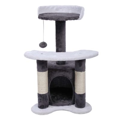 Wiltec Arbre à chat - 67 cm de haut - design ludique Balle de jeu - Meuble