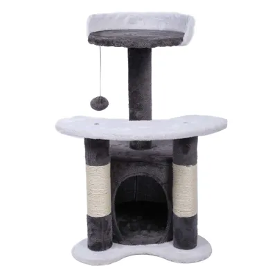 Wiltec Arbre à chat - 67 cm de haut - design ludique Balle de jeu - Meuble