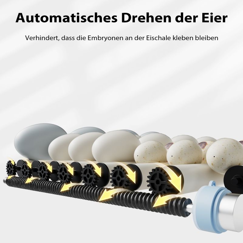 Fudajo Couveuse de poussins – 80 W – pour 48 œufs – Système humidification,