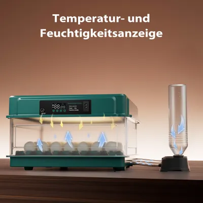 Fudajo Couveuse de poussins – 80 W – pour 48 œufs – Système humidification,