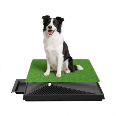 Fudajo Toilette pour chiens – 63 x 51 cm – avec Gazon artificiel et Bac col