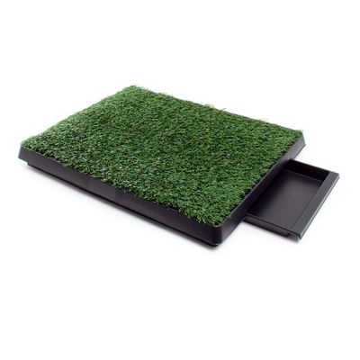 Fudajo Toilette pour chiens – 63 x 51 cm – avec Gazon artificiel et Bac col
