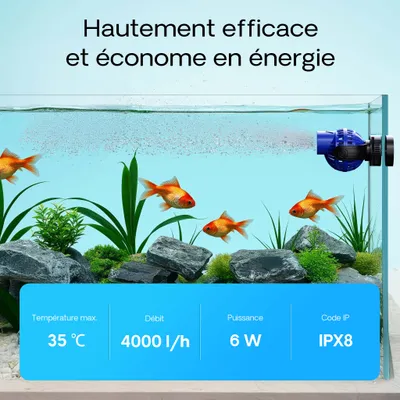 SunSun JVP-130 Pompe de brassage Wavemaker, 4000 l/h 6 W, fixation par aima