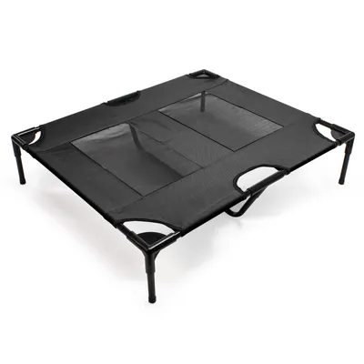 Wiltec Transat pour chiens et chats – couleur Grise – L / 92 x 77 x 20 cm –