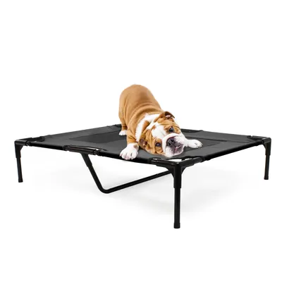 Wiltec Transat pour chiens et chats – couleur Grise – L / 92 x 77 x 20 cm – Wiltec Transat pour chiens et chats – couleur Grise – L / 92 x 77 x 20 cm –