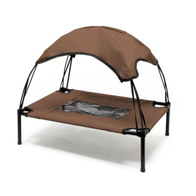 Wiltec Transat pour chiens et chats avec Toit – couleur Marron – M / 76 x 6