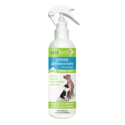 Lotion insectifuge pour chien et chat