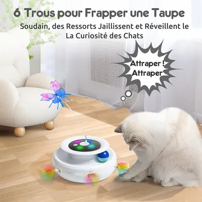 IntiMeg Jouet interactif électrique 3 en 1 pour chat