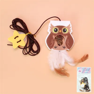 IntiMeg Jouet en plumes rétractable pour chat