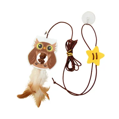 IntiMeg Jouet en plumes rétractable pour chat IntiMeg Jouet en plumes rétractable pour chat