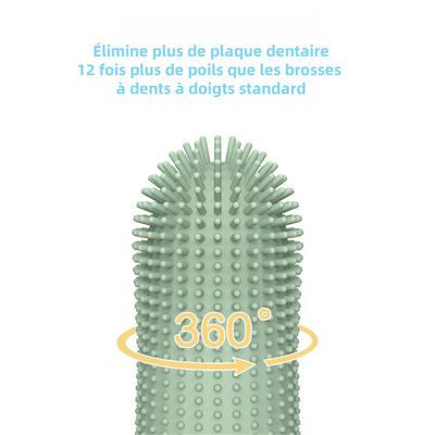IntiMeg Cepillo de dientes de dedo para perros y gatos