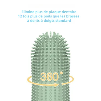 IntiMeg Cepillo de dientes de dedo para perros y gatos