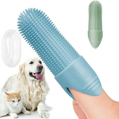IntiMeg Cepillo de dientes de dedo para perros y gatos