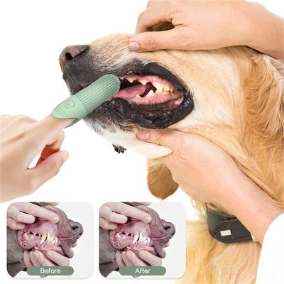 IntiMeg Cepillo de dientes de dedo para perros y gatos