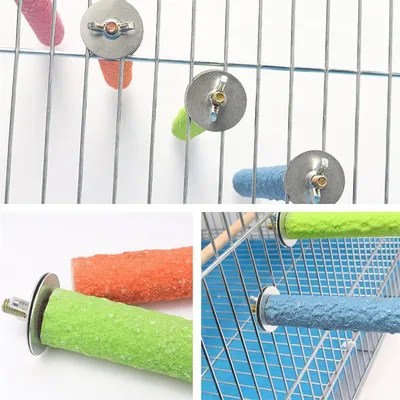 IntiMeg 1PCS Perchoirs en pierres minérales pour oiseaux