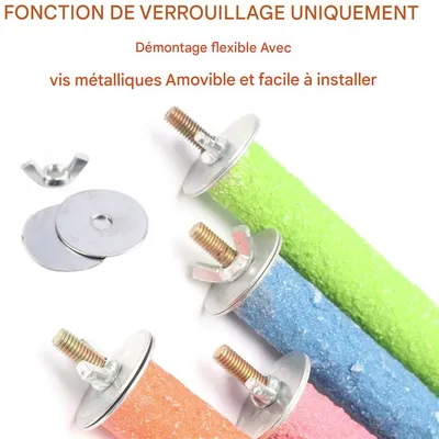 IntiMeg Perchoirs en pierres minérales pour oiseaux