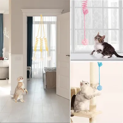 IntiMeg Balles de jouet en peluche pour chat