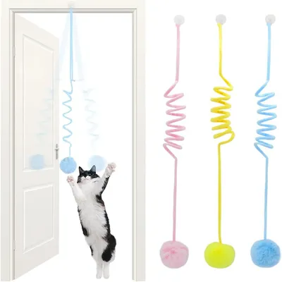 IntiMeg Balles de jouet en peluche pour chat