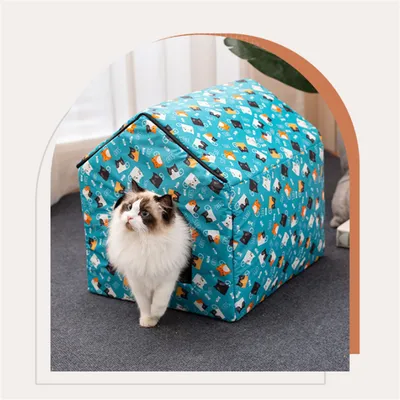 FurryFusion - Maison climatisée pour chats  (48 * 42 * 14cm)