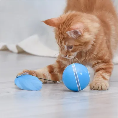 FurryFusion Jouet pour chat laser rotatif badminton