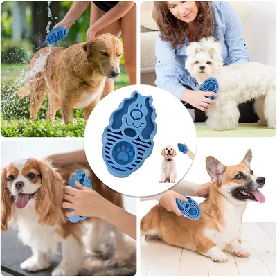 FurryFusion Brosse de bain pour chien et chat poil court
