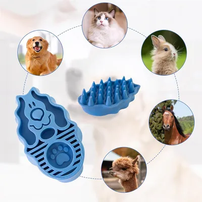FurryFusion Brosse de bain pour chien et chat poil court