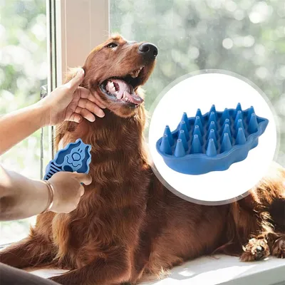 FurryFusion Brosse de bain pour chien et chat poil court