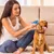 FurryFusion Brosse de bain pour chien et chat poil court