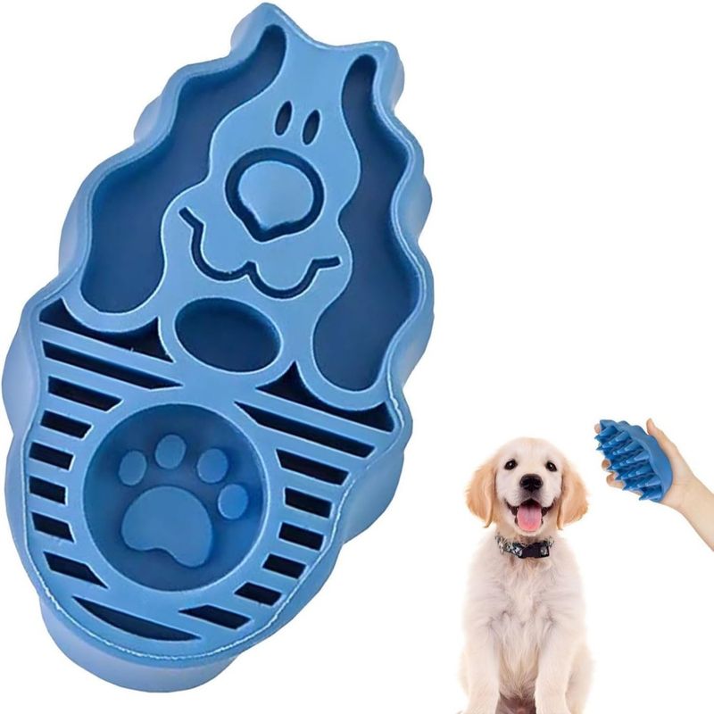 FurryFusion Brosse de bain pour chien et chat poil court