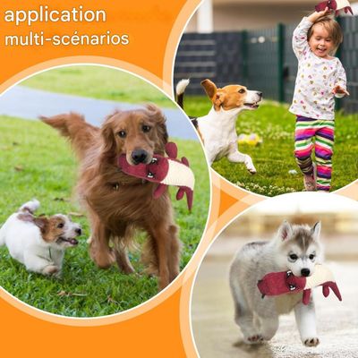 FurryFusion Jouet en peluche crocodile pour chien