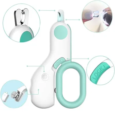 FurryFusion Coupe-ongles pour chiens et chats avec lumières LED