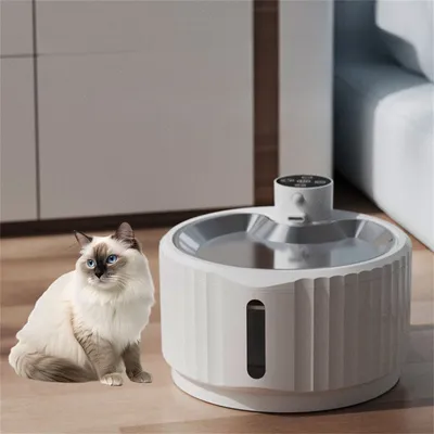FurryFusion - Fontaine à Eau sans Fil pour Chat 2,8 L