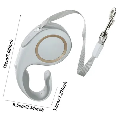 FurryFusion Laisse rétractable pour chien 3 m