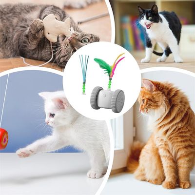 FurryFusion Jouet interactif pour chat avec des plumes colorées