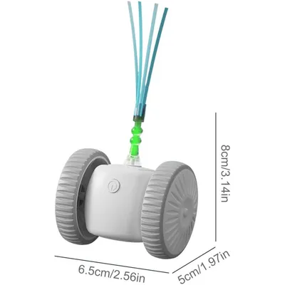 FurryFusion Jouet interactif pour chat avec des plumes colorées