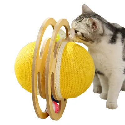 FurryFusion Jouet rotatif en sisal pour chat