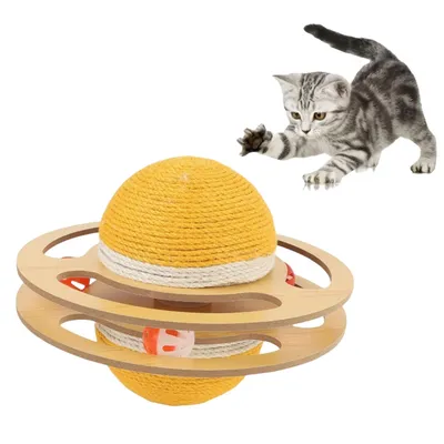 FurryFusion Jouet rotatif en sisal pour chat
