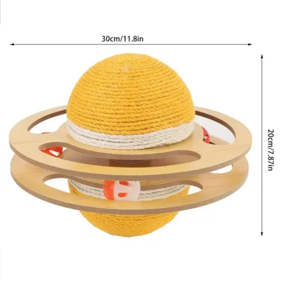 FurryFusion Jouet rotatif en sisal pour chat