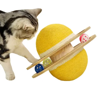 FurryFusion Jouet rotatif en sisal pour chat