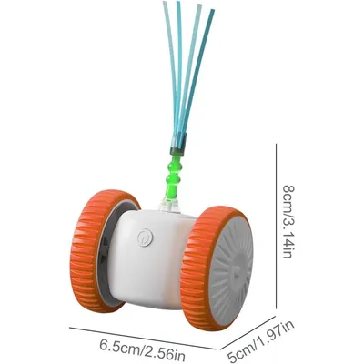 FurryFusion Jouet interactif pour chat avec des plumes colorées