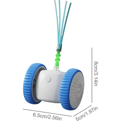 FurryFusion Jouet interactif pour chat avec des plumes colorées