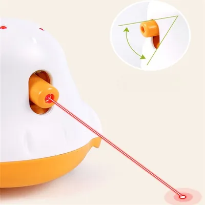 FurryFusion Jouet électrique Baton à plumes et laser rotatif