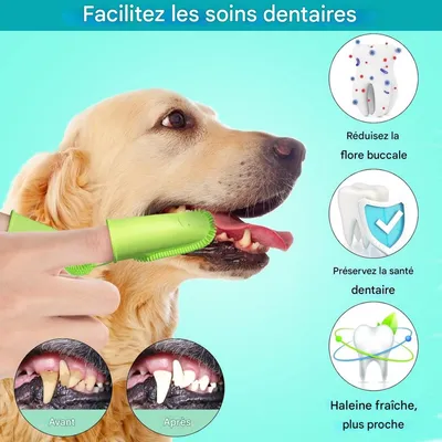 FurryFusion Brosse pour doigt pour chien et chat paquet de 3