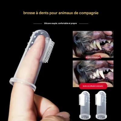 FurryFusion Brosse pour doigt pour chien et chat paquet de 5