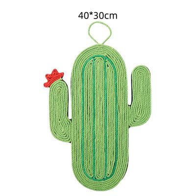 FurryFusion Alfombrilla rascador para gatos con forma de cactus